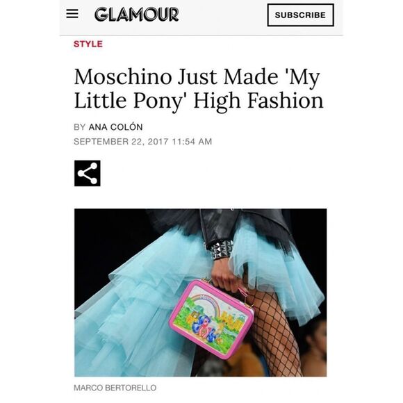 JUST REDUCED Moschino x My Little Pony Collab Black T-shirt by Jeremy Scott SZ M - Picture 10 of 15